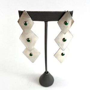 925 Sterling Silver Long Earrings